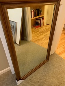 lot 295 image: Large Wall Mirror and Picture Frame