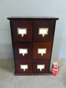 lot 119 image: Index Card Cabinet