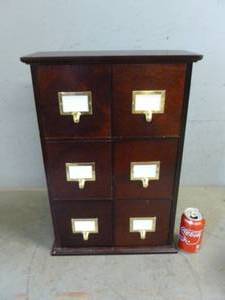lot 120 image: Index Card Cabinet