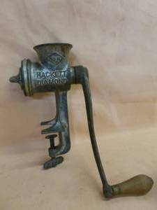 lot 173 image: Vintage Diamond Meat Grinder
