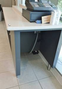 Cafeteria Counter For Cash Register Checkout - Includes Metro Racking - Does Not Include Cash Register - Has Its Own Power Supply Too&nbsp Excellent Condition