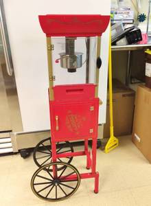 MSRP $200&nbspNostalgia 53-Inch Tall Vintage Collection Circus Kettle Popcorn Cart Trolley - Great Condition Includes Manual
