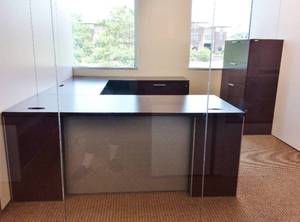 WOW MSRP $7000 Ultra Quality Teknion Expansion Series Executive U-Shape Workstation With 2 Drawer Lateral File Cabinet, 3 Drawer Filing Cabinet &amp Tuck Under Corner Storage Cabinet - Excellent Condition Keys Included