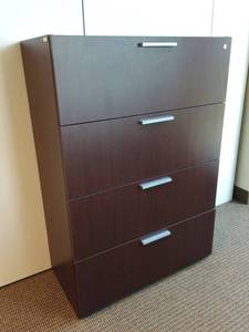 WOW MSRP $1800 Ultra Quality Teknion Expansion Series 4 Drawer Lateral Filing Cabinet With Key - Excellent Condition