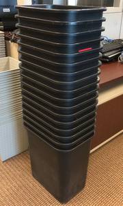 Lot of Plastic Waste Containers Trash Bins - Good Condition