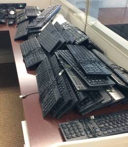 Large Lot Of Keyboards &amp Mouses