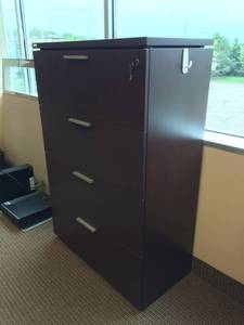 WOW MSRP $1800 Ultra Quality Teknion Expansion Series 4 Drawer Lateral Filing Cabinet With Key - Excellent Condition