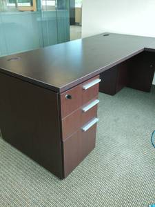 WOW MSRP $7000 Ultra Quality Teknion Expansion Series Executive U-Shape Workstation With 2 Drawer Lateral File Cabinet, 3 Drawer Filing Cabinet &amp Tuck Under Corner Storage Cabinet - Excellent Condition Keys Included