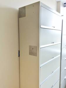 MSRP $2500 Yep Thats Right Super Nova Quality Tab Storage Solutions 6 Drawer Metal Lateral Filing Cabinet - All Shelves Flip Up - Locking With Key - 76 Tall - Great Condition