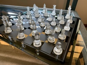 lot 20 image: Pavilion Glass Chess Set