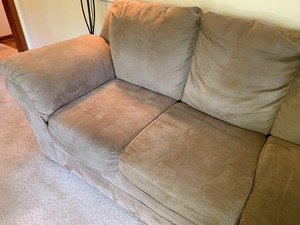 lot 58 image: Microsuede Chair and Sofa