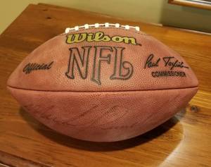 lot 42 image: Michael Bennett Autographed Football