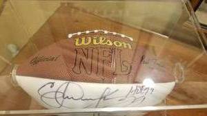 lot 40 image: Eric Dickerson Autographed Football in Case