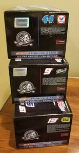 lot 58 image: 3 NASCAR Die Cast Cars NIB