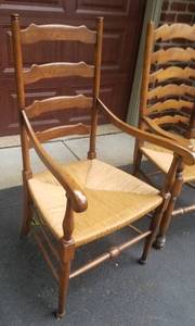 lot 29 image: Cottage Chic Rush Seat Arm Chair