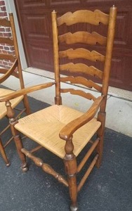 lot 28 image: Charming Rush Seat Arm Chair