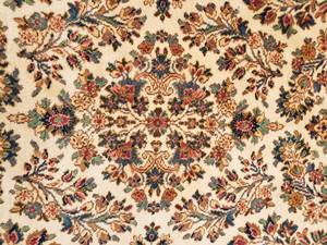 lot 30 image: Woven Wool Rug by Karastan 12 x 8.8