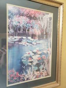 lot 70 image: Framed lily pad pond (A)