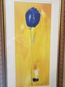lot 82 image: Framed Yellow Tulip
