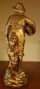 lot 107 image: Gilded Farm hand Figurine