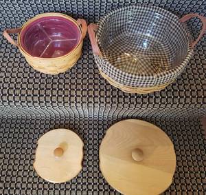 lot 156 image: Serving Ware Longaberger Handmade Baskets