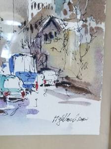 lot 73 image: Original Signed Watercolor- Spanish Street
