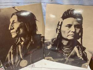 lot 2 image: Lot of 2 Native Chief Pictures 17 x 21
