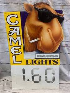 lot 6 image: Vintage Camel Metal Sign 17 x 25