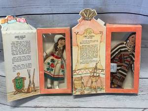 lot 9 image: Annie Oakley & Chief Joseph 1979 Hallmark Dolls
