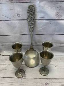lot 27 image: 4 Cups & Norwegian Spoon