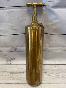 lot 29 image: Vintage Brass Fire Extinguisher