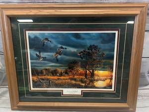 lot 37 image: Morning Mallard by Jim Hansel 17 x 21