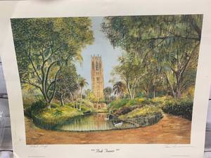 lot 41 image: Signed Artists Proof Bok Tower approx 19 x 24