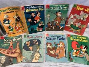 lot 59 image: Lot of 8 1950s Dell Comic Books