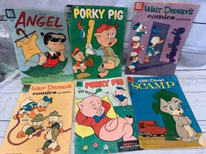 lot 60 image: Lot of 6 1950s Dell Comic Books