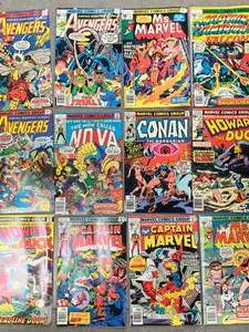 lot 63 image: Lot of 12 Marvel 1970s Comic Books