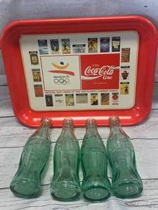 lot 79 image: Vintage Coca Cola Tray & Bottles