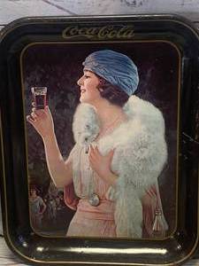 lot 80 image: 2 Vtg. Coke Trays & 6 Old Coca Cola Bottles