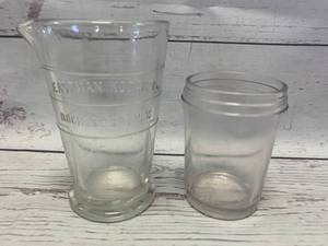 lot 85 image: Eastman Kodak 4oz Beaker & Antique Glass