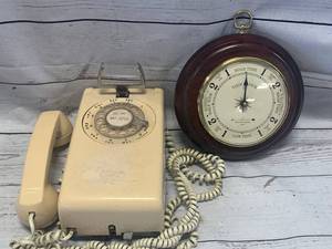 lot 88 image: Vtg. Bell Phone & High  Low Tide Gauge