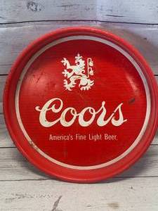 lot 94 image: 13 Metal Coors Tray