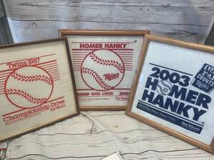 lot 96 image: Lot of 3 Framed Homer Hankies