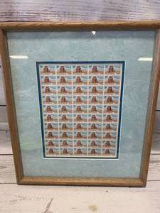 lot 97 image: Sheet of 50 North Dakota .24 Cent Stamps