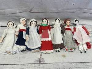 lot 134 image: Lot of 7 Antique Porcelain Dolls 7 Dolls