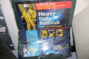 lot 132 image: Rain Gear, Rubber Boots, Steel Toe Boots