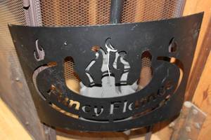 lot 201 image: Duck Head Fireplace Tools, Screen, More