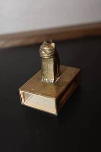 lot 36 image: 2 Vintage Brass Match Holders