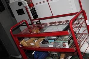 lot 117 image: Portable Red Storage Cart