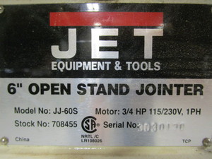 Jet 6 Jointer