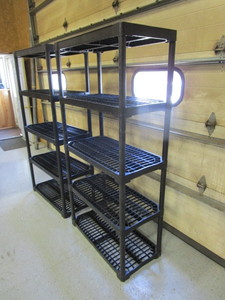 (2) Plastic Storage Racks